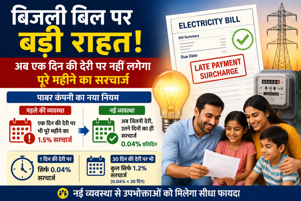 CG-बिजली बिल पर बड़ी राहत: अब एक दिन की देरी पर नहीं लगेगा पूरे महीने का सरचार्ज, पावर कंपनी ने बताया नया नियम
