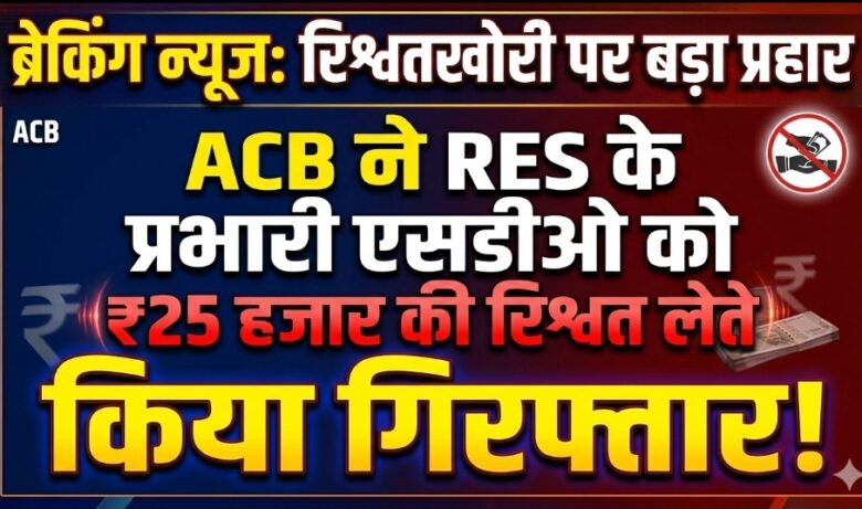 CG: जशपुर में RES के प्रभारी SDO 25 हजार की घूस लेते गिरफ्तार, एसीबी की लगातार कार्रवाई के बाद भी भ्रष्ट अफसर बेखौफ