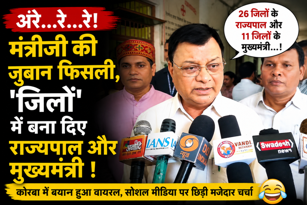 Video: अरे…रे…रे ! मंत्रीजी की जुबान ऐसी फिसली कि जिलों में ही बन गए राज्यपाल और मुख्यमंत्री !